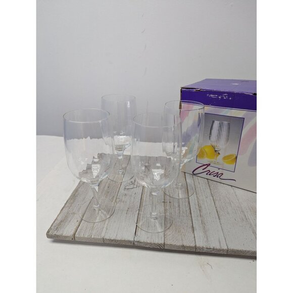Vintage Mid Century Crisa Symphony Glassware 16 oz Set of 4 Ice Tea Glasses - Picture 4 of 6